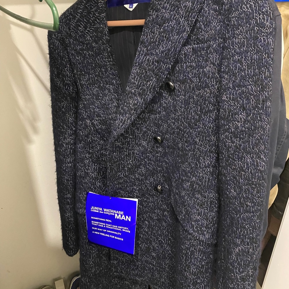 Junya Watanabe x comme does garçon wool navy blue peacoat